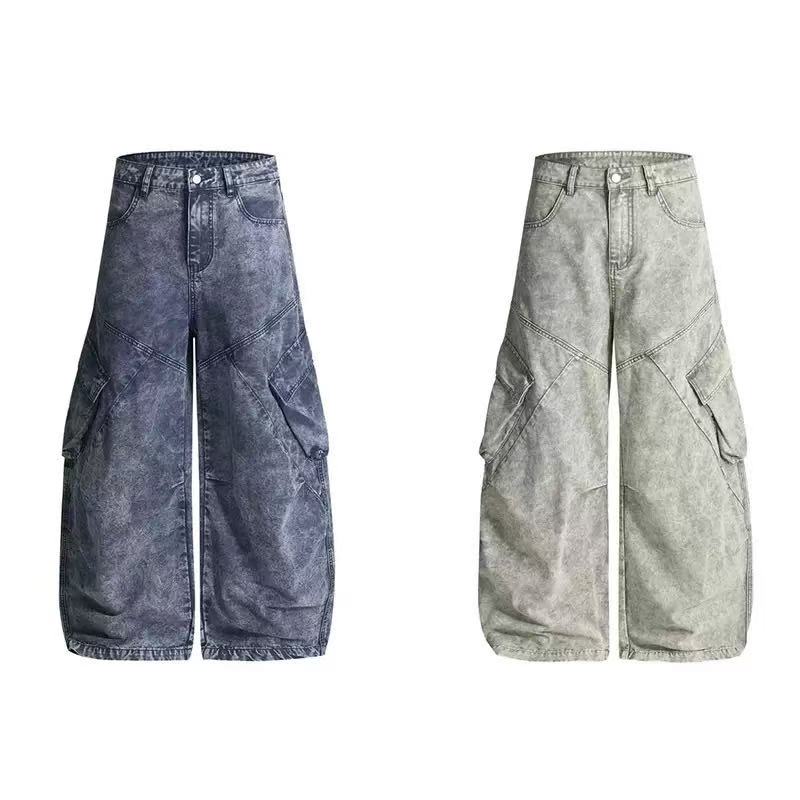 Madxmarx Vintage Cargo-Hose mit Paneelen und weitem Bein