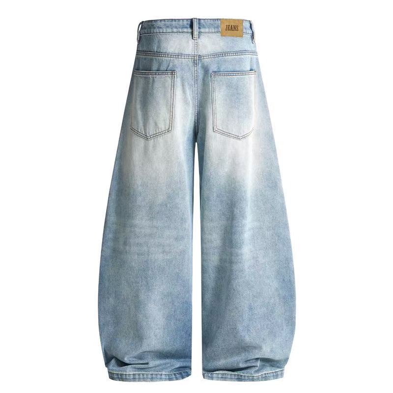 Pantalon large en jean Balloon délavage clair Madxmarx