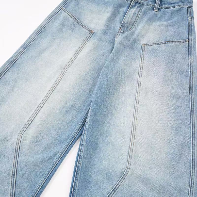 Pantalon large en jean Balloon délavage clair Madxmarx