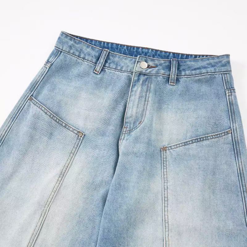 Pantalon large en jean Balloon délavage clair Madxmarx