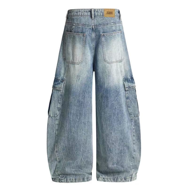 Madxmarx Vintage Cargo Wide-Leg Denim Pants