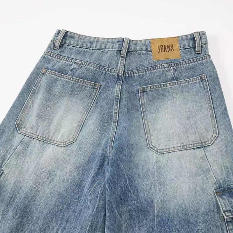 Madxmarx Vintage Cargo Wide-Leg Denim Pants