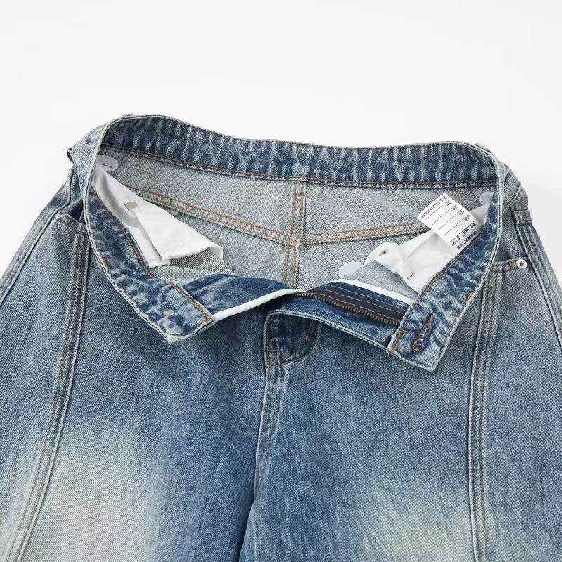 Madxmarx Vintage Cargo Wide-Leg Denim Pants