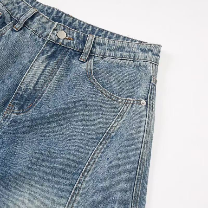 Madxmarx Vintage Cargo Wide-Leg Denim Pants