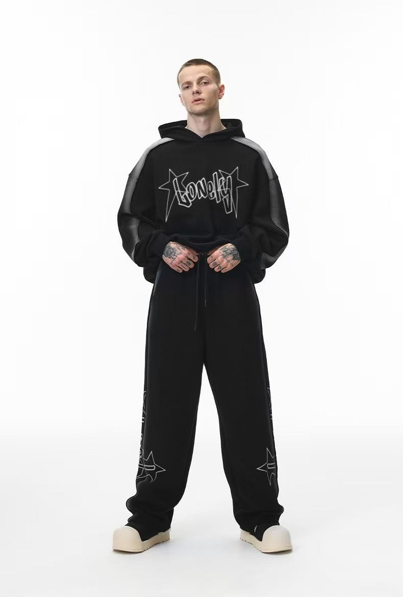 Sudadera con capucha de algodón de mezcla Madxmarx con logotipo de estrella