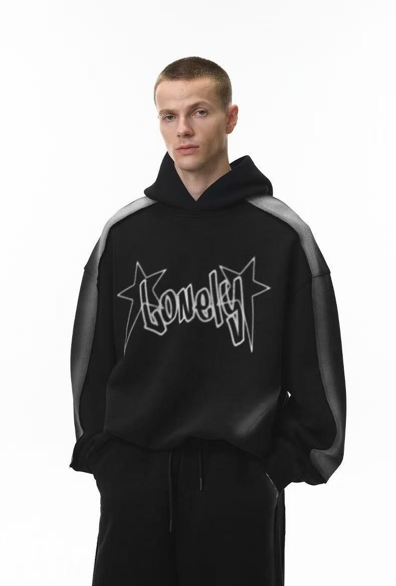 Sudadera con capucha de algodón de mezcla Madxmarx con logotipo de estrella