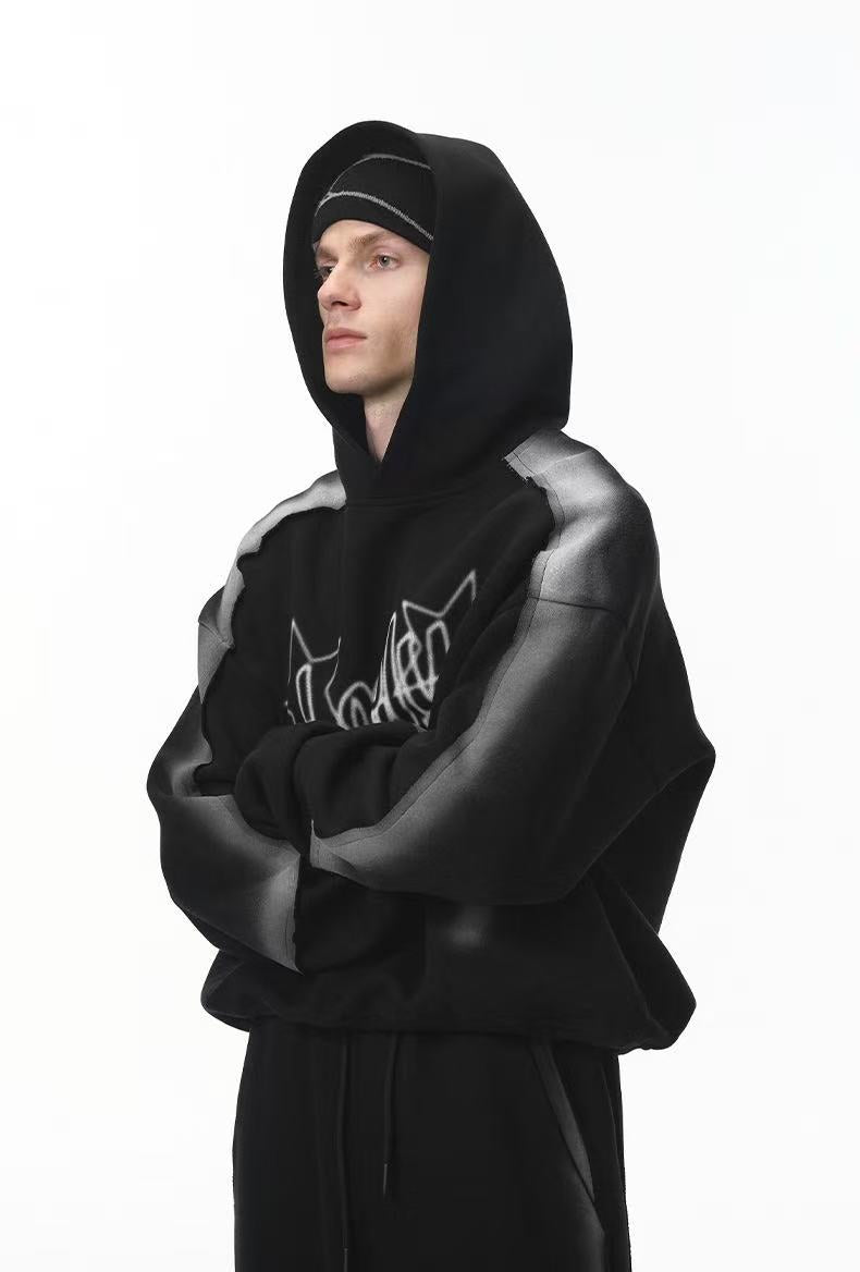 Sudadera con capucha de algodón de mezcla Madxmarx con logotipo de estrella