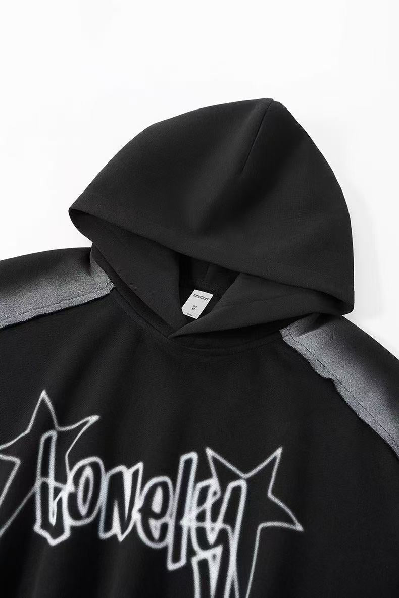 Sudadera con capucha de algodón de mezcla Madxmarx con logotipo de estrella