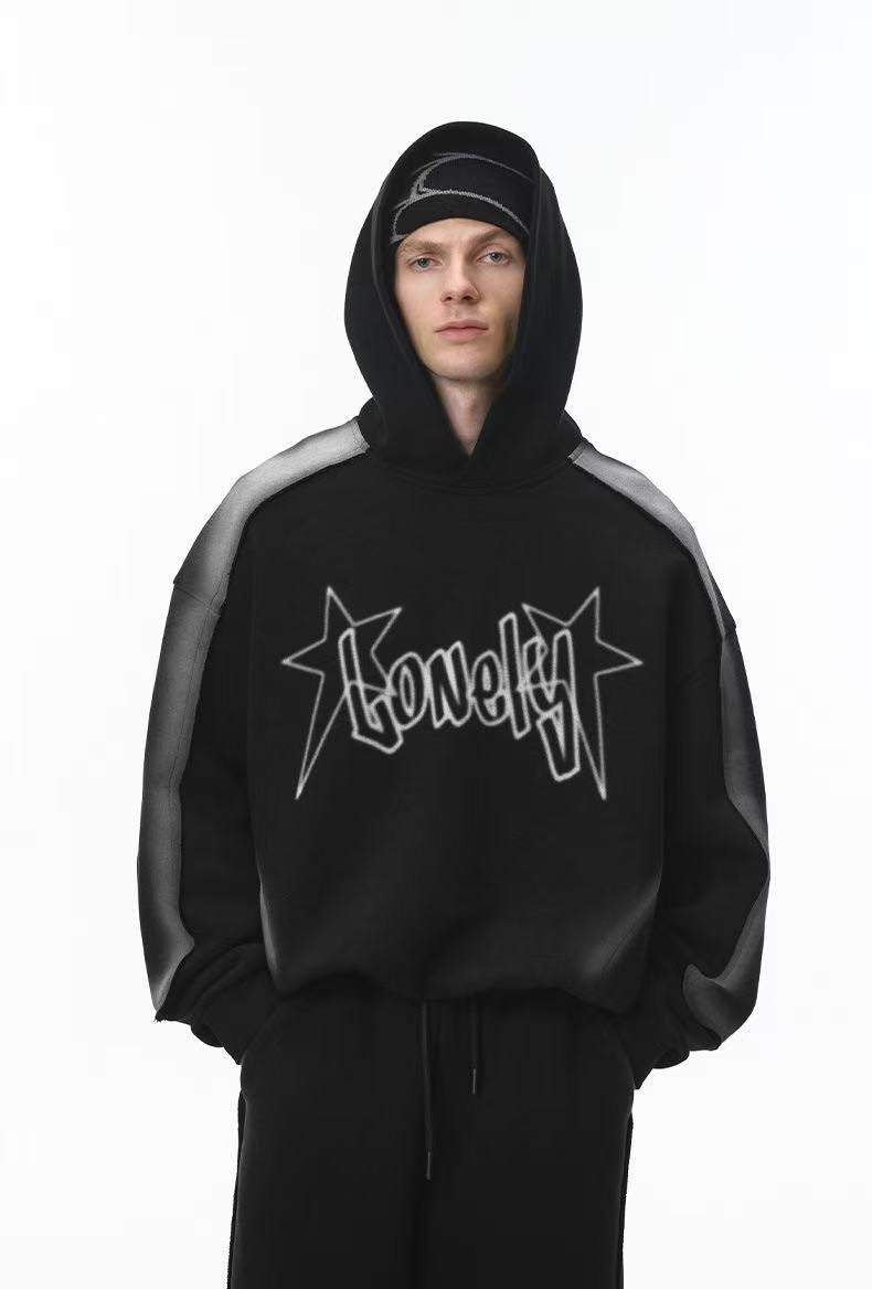 Sudadera con capucha de algodón de mezcla Madxmarx con logotipo de estrella