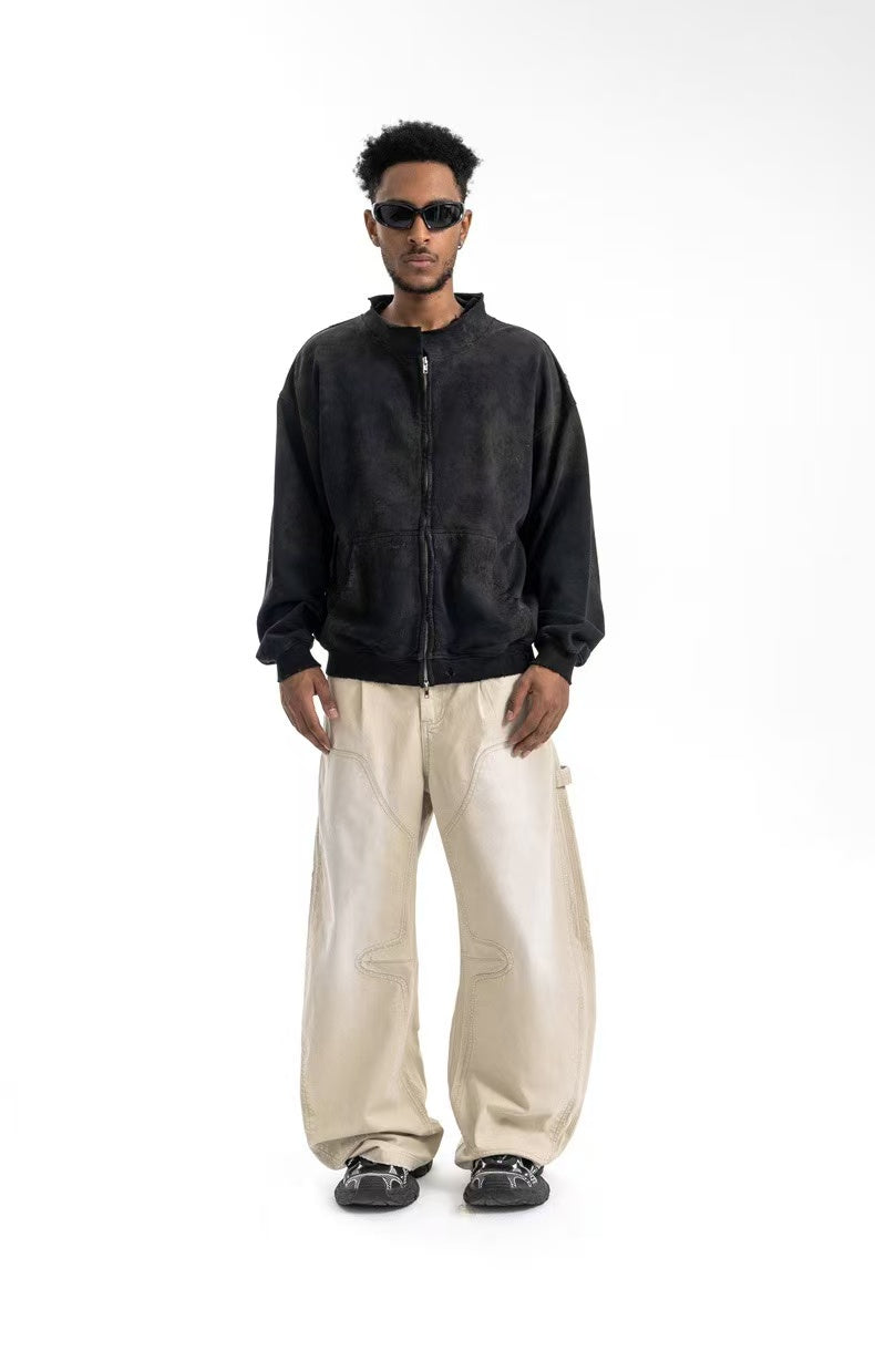 Pantalon de travail délavé à coupe incurvée Madxmarx