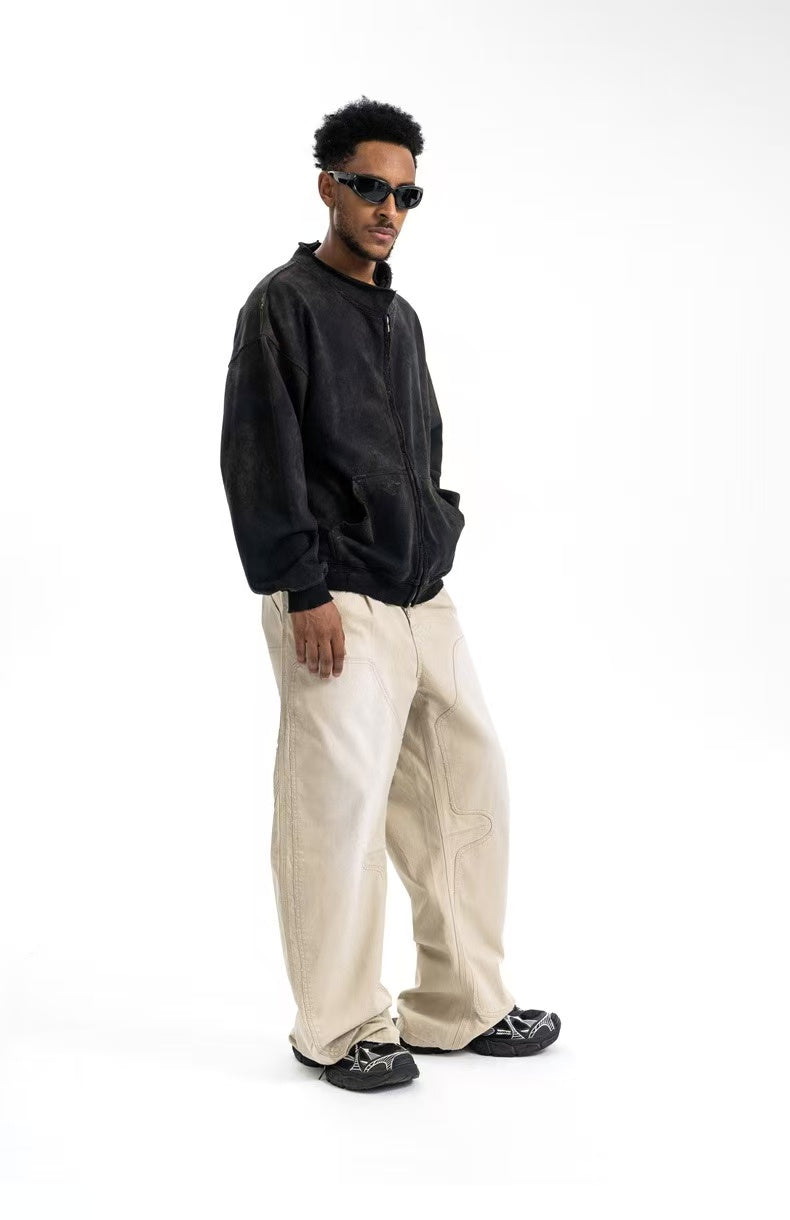 Pantalon de travail délavé à coupe incurvée Madxmarx