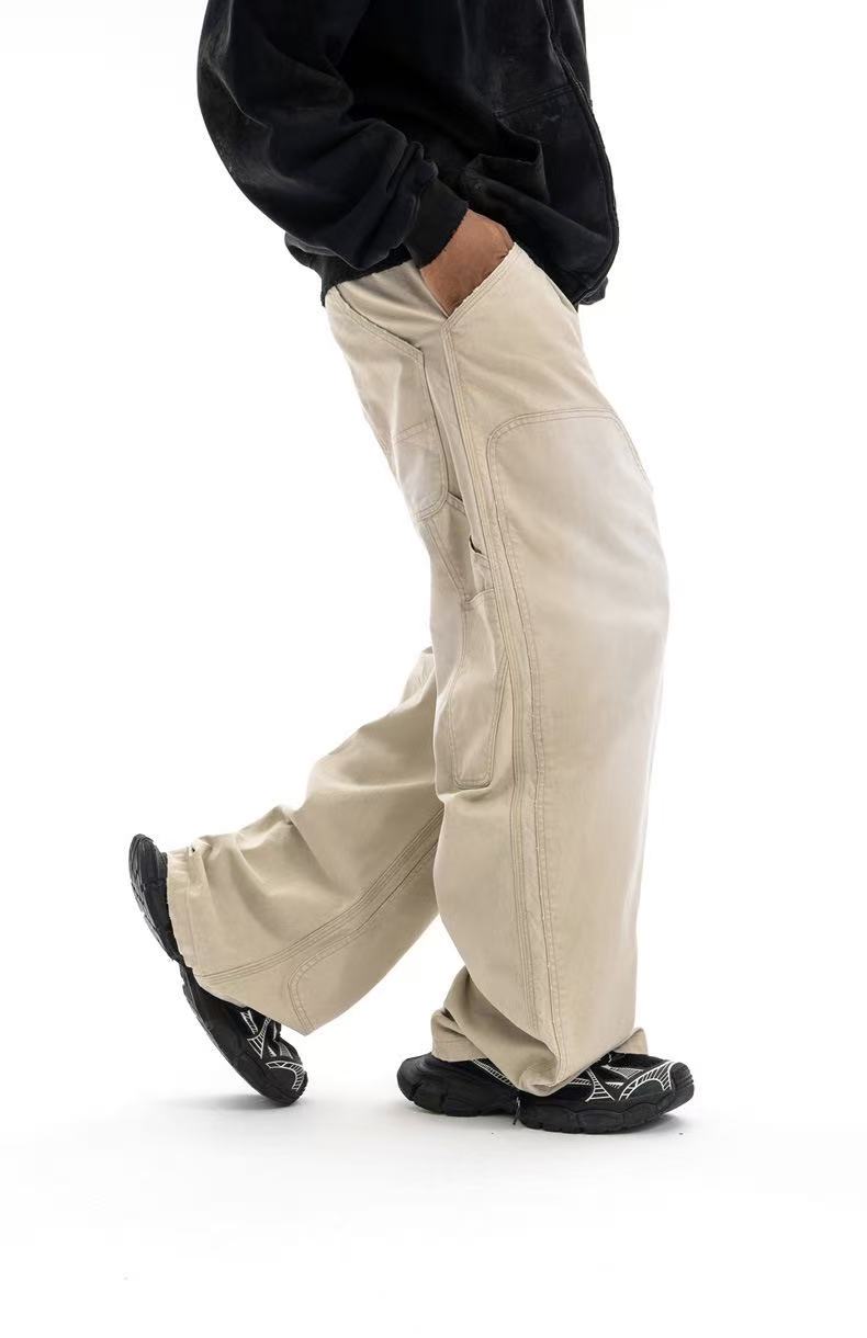 Pantalon de travail délavé à coupe incurvée Madxmarx