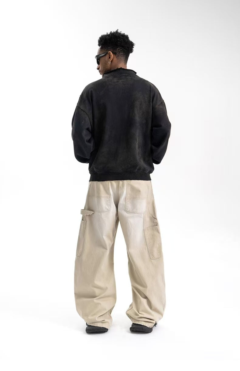 Pantalon de travail délavé à coupe incurvée Madxmarx