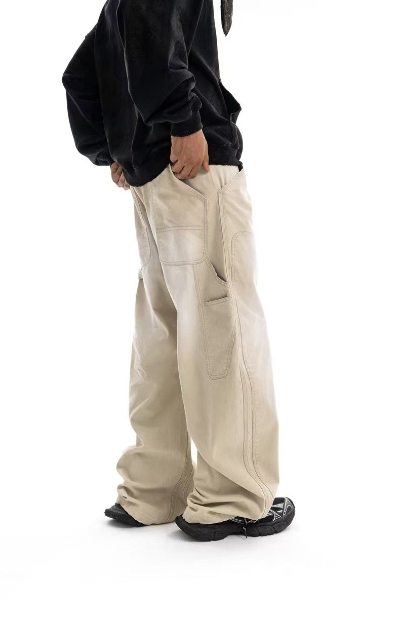 Pantalon de travail délavé à coupe incurvée Madxmarx