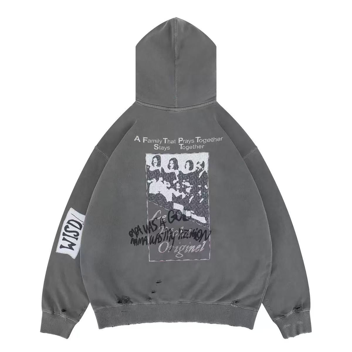 Madxmarx Vintage Graphic Washed Hoodie
