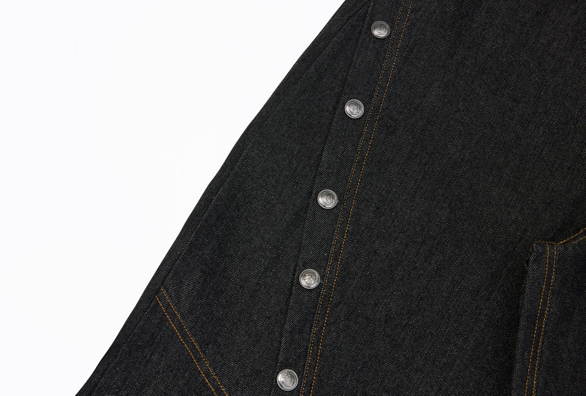 Madxmarx Nieten-Panel-Jeans mit weitem Bein