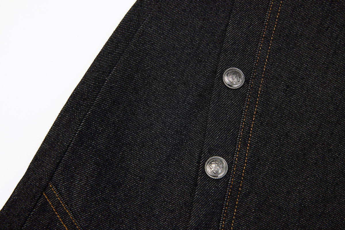 Madxmarx Nieten-Panel-Jeans mit weitem Bein