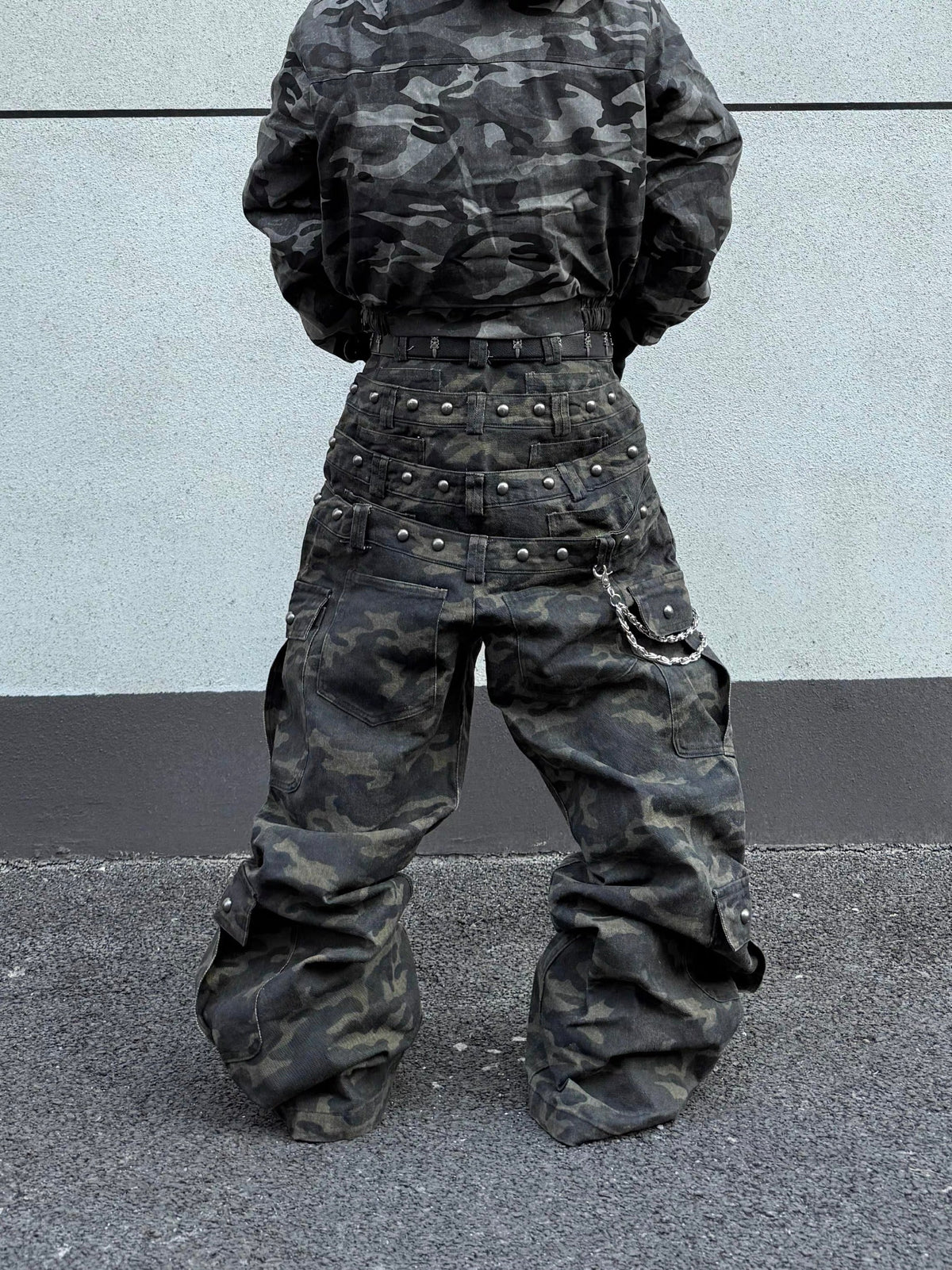 Pantalon cargo large camouflage Madxmarx