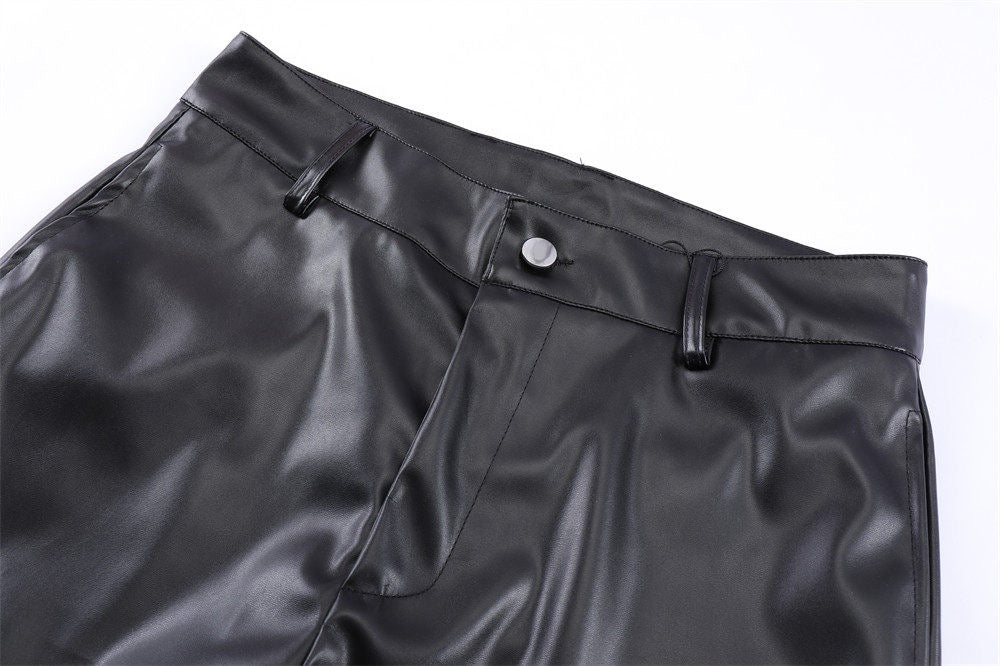 Pantalon froncé en similicuir Madxmarx