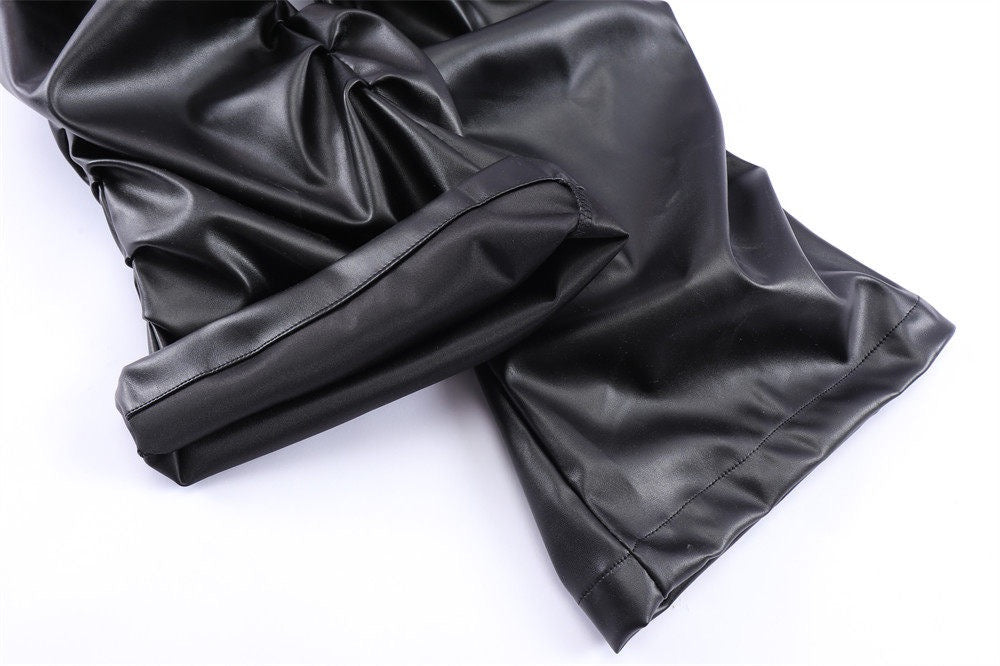 Pantalon froncé en similicuir Madxmarx