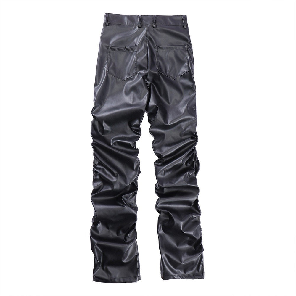 Pantalon froncé en similicuir Madxmarx