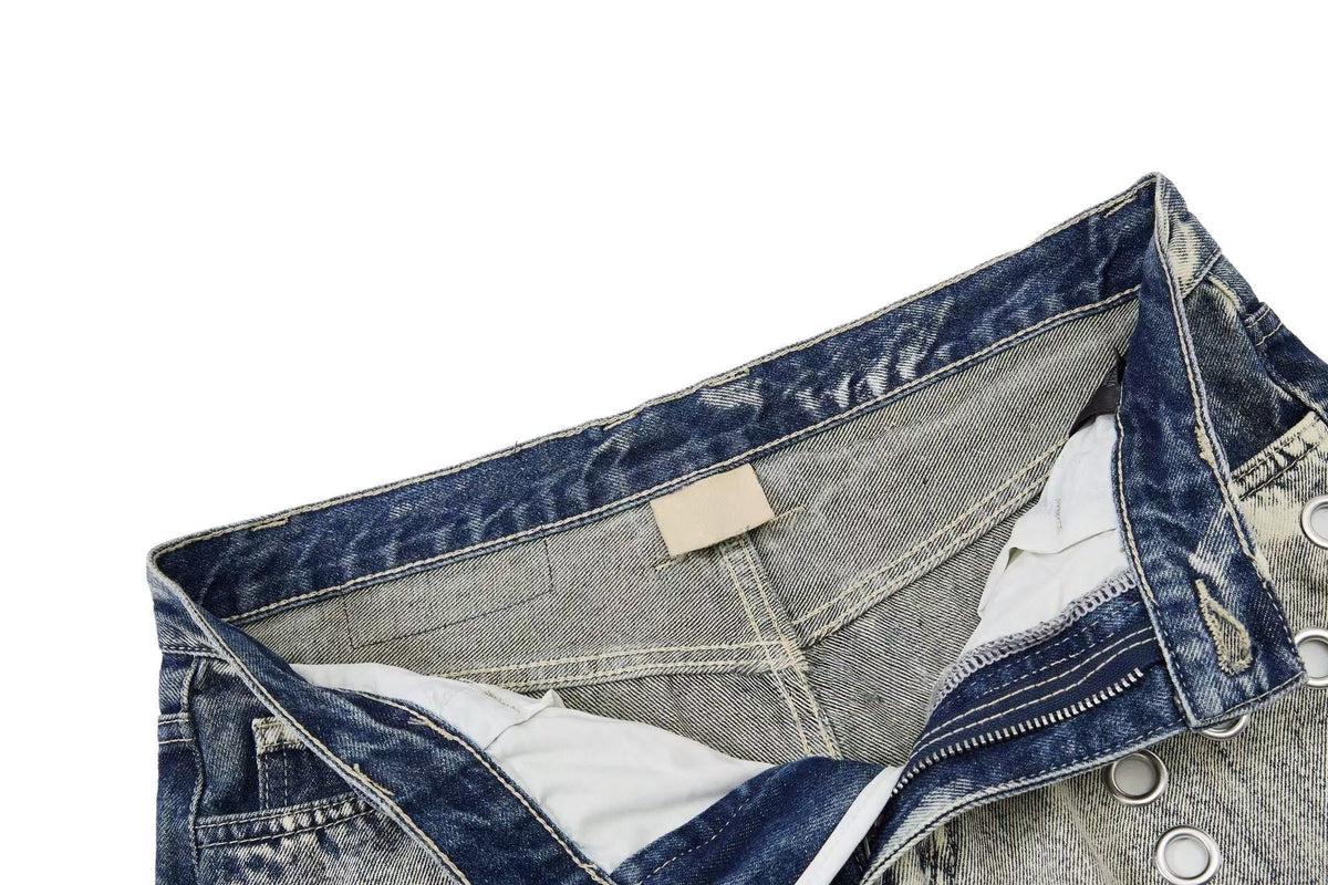 Madxmarx “Grommet Washed Balloon Jeans