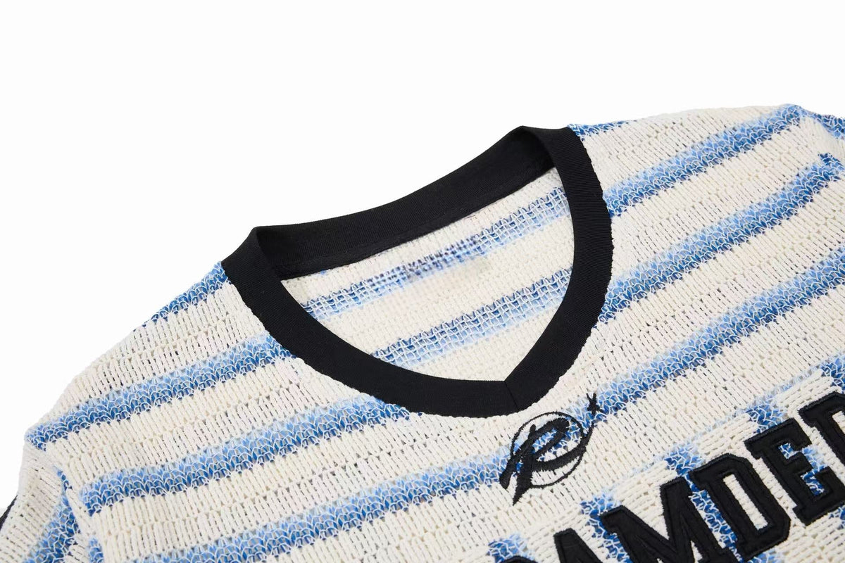 Madxmarx “Varsity Stripe Knit Tee”