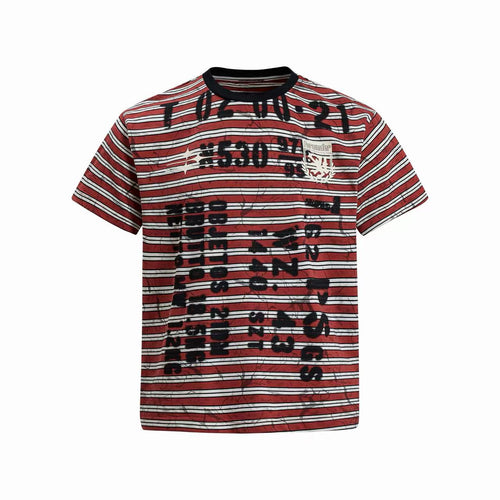 Madxmarx “Graffiti Stripe Chaos Tee” - M / Red