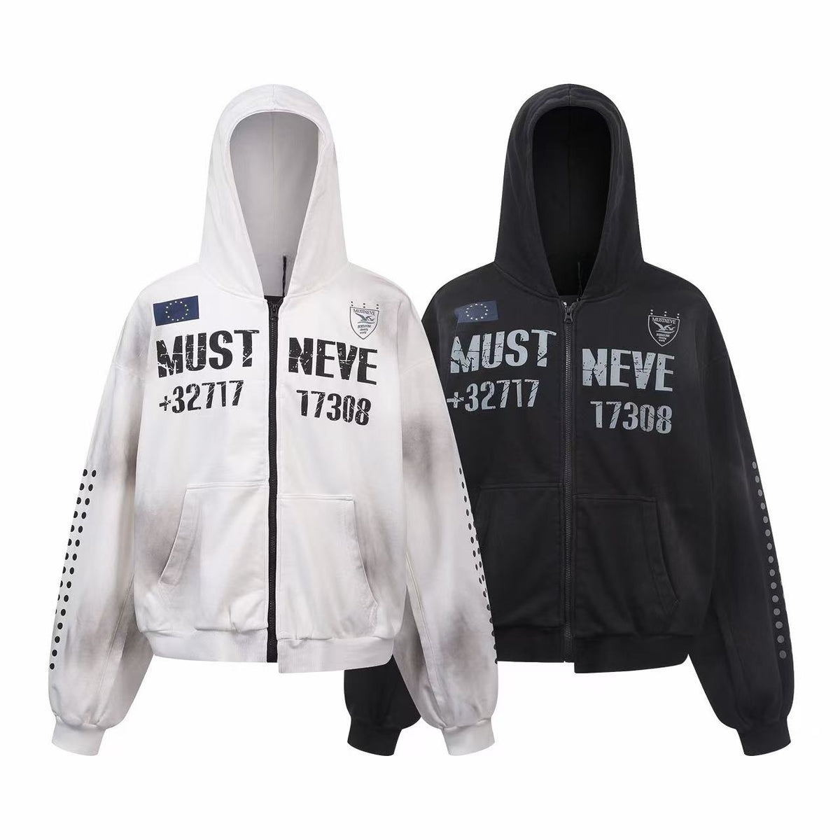 Madxmarx “Distressed Sport Zip Hoodie”