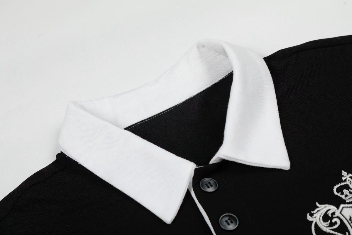 Madxmarx “Classic Stripe Crest Polo Tee”