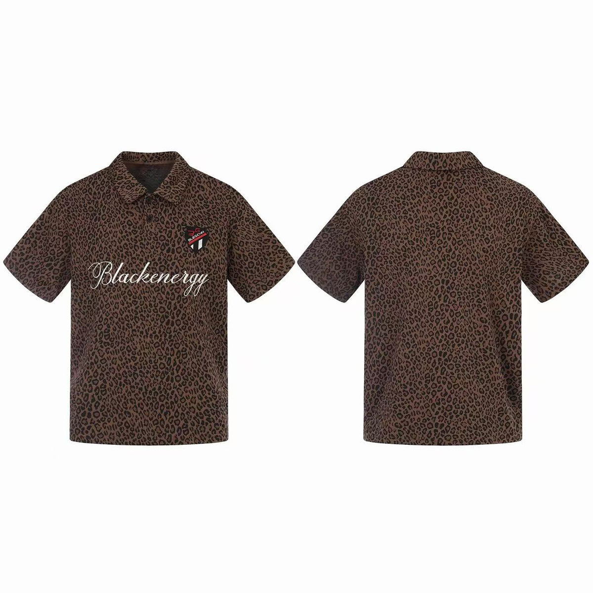 Madxmarx “Leopard Script Polo Tee”