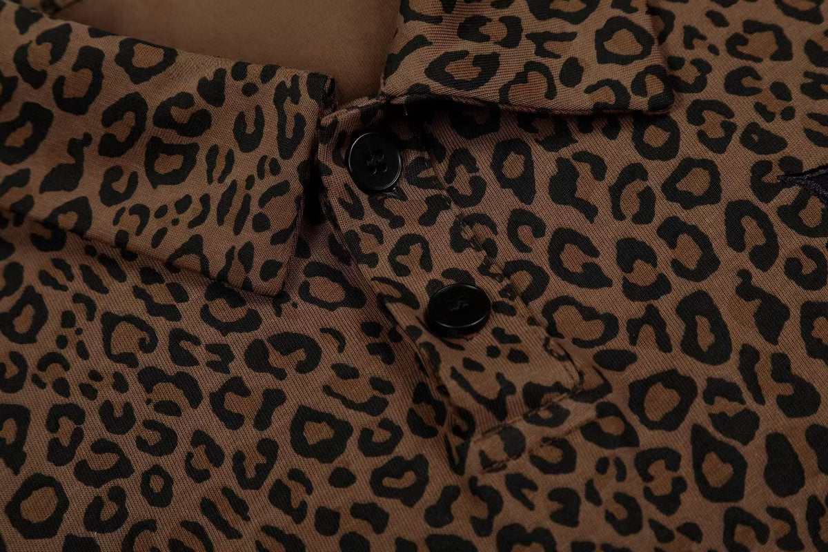 Madxmarx “Leopard Script Polo Tee”
