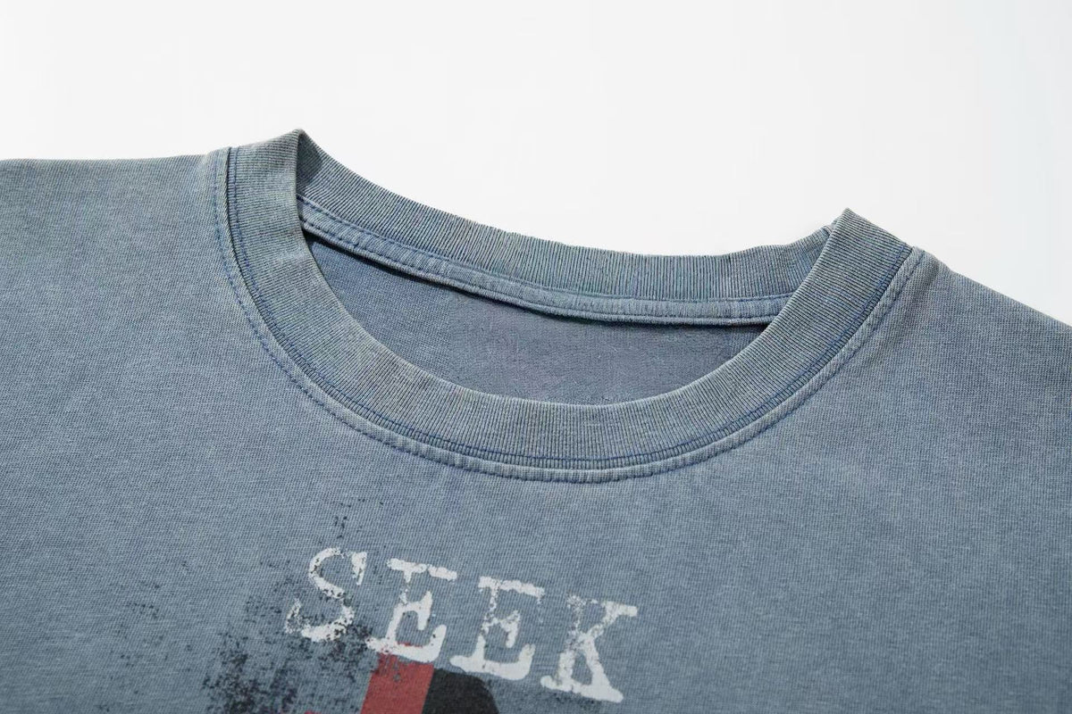 Madxmarx “Seek & Explore Washed Graphic Tee”
