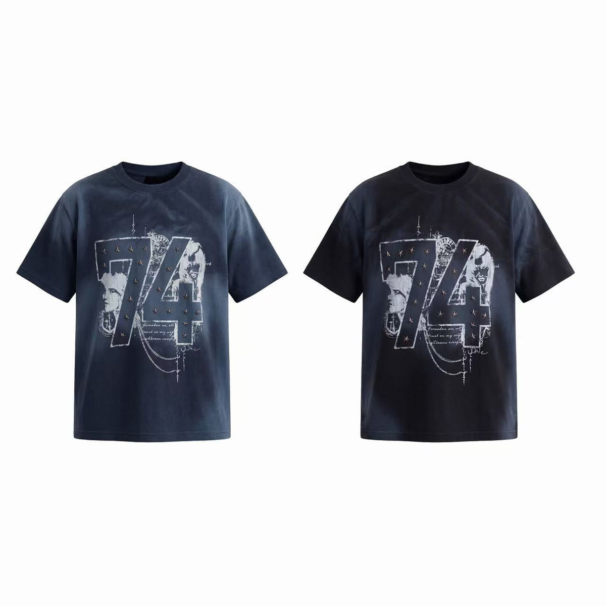 Madxmarx “74 Star Distressed Graphic Tee”