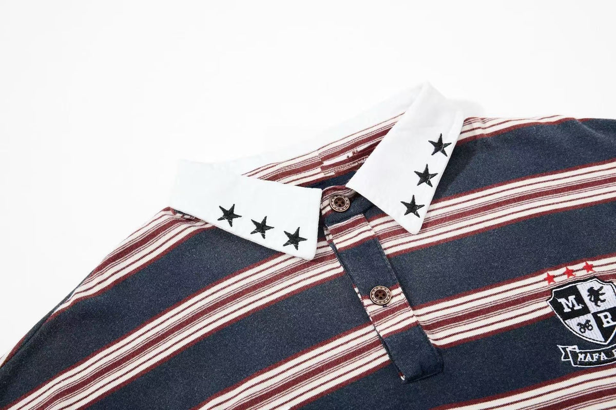 Madxmarx “Vintage Stripe Rugby Polo”