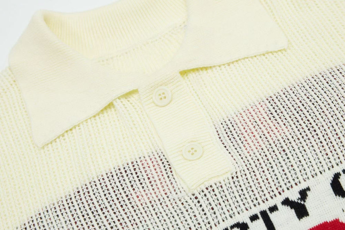 Madxmarx “Varsity Knit Polo”