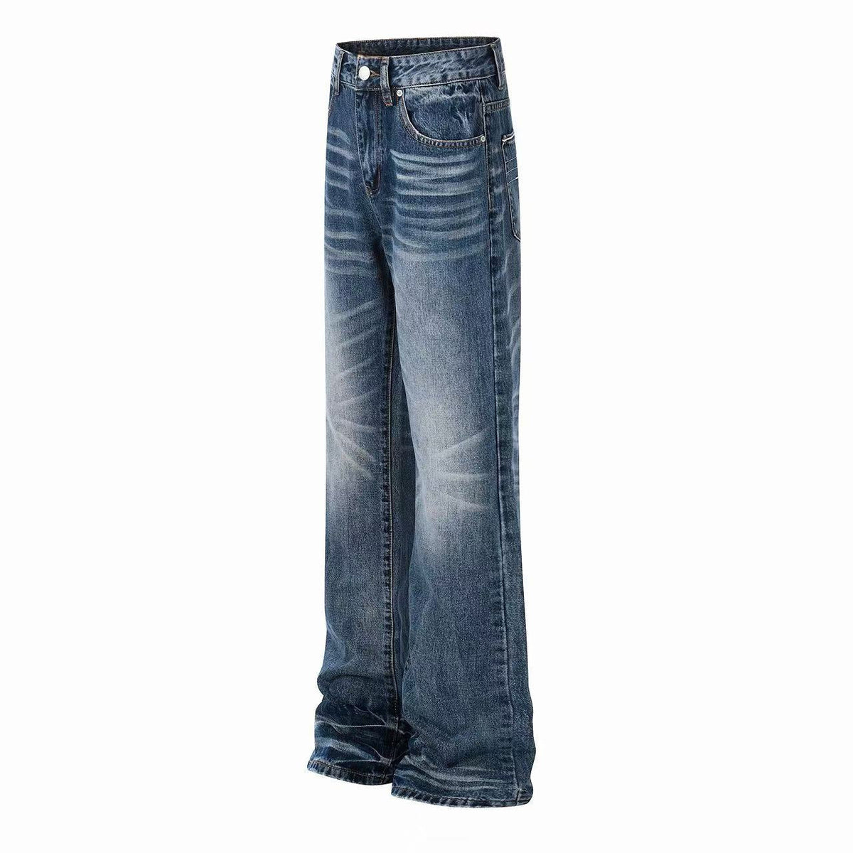 Madxmarx “Jeans de mezclilla con efecto desteñido vintage”