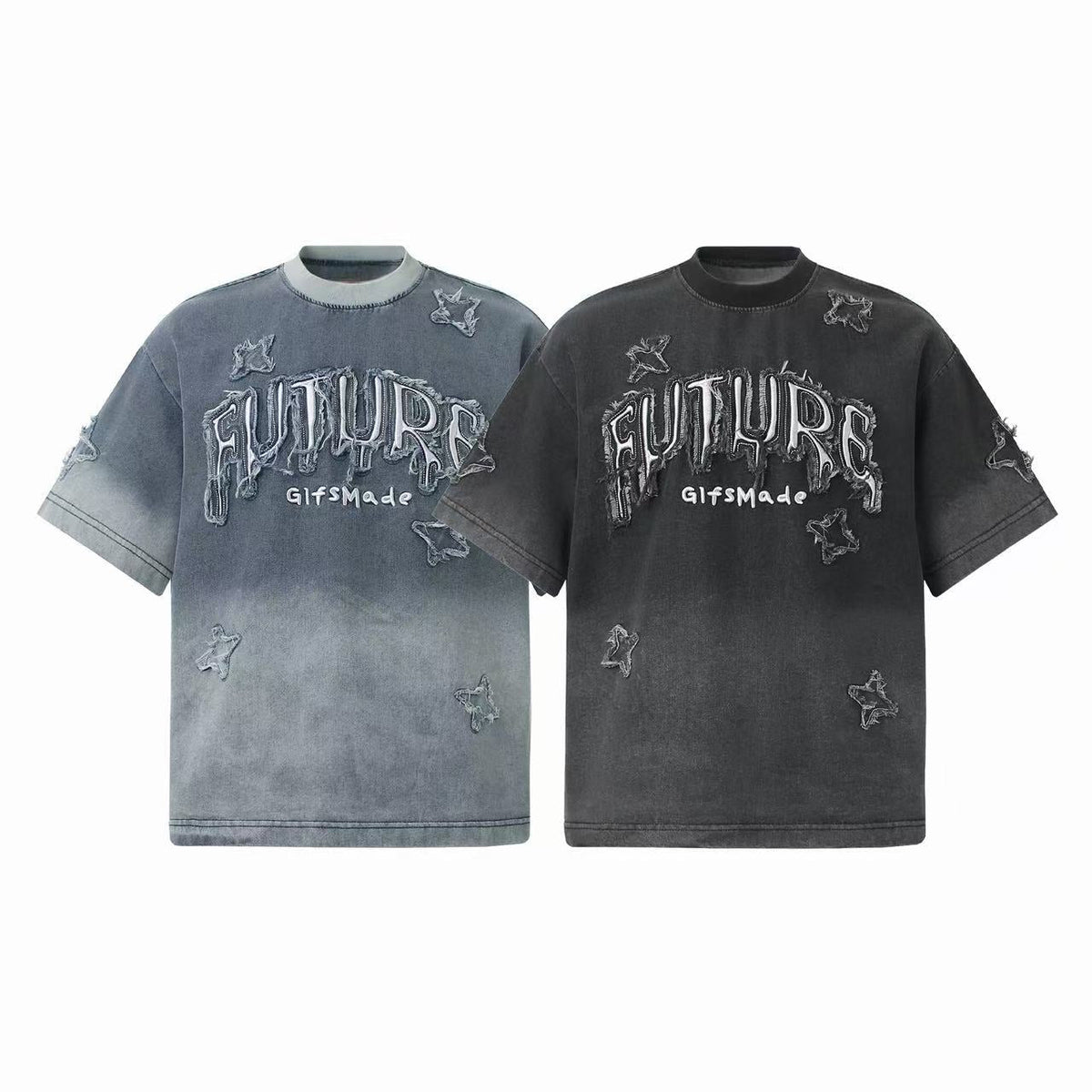 Madxmarx Distressed Star Graphic T-Shirt