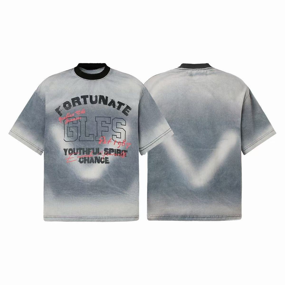 Madxmarx Vintage Spray Fade Graphic T-Shirt