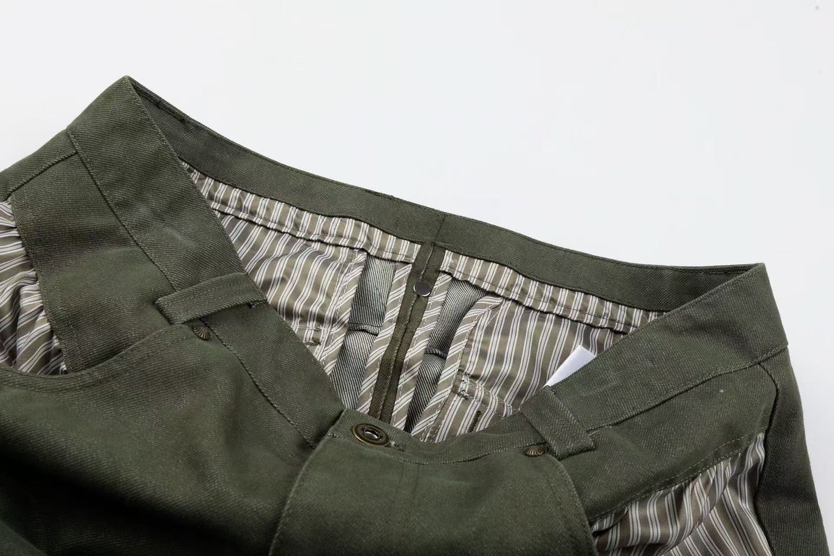 Madxmarx “Vintage Utility Fold-Hem Pants”