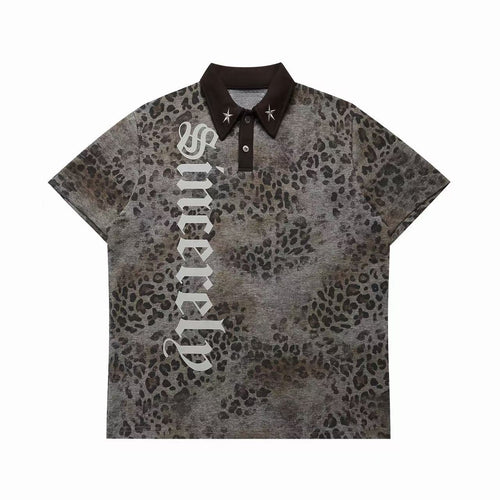 Madxmarx Leopard Gothic Polo Tee - S / As Shown