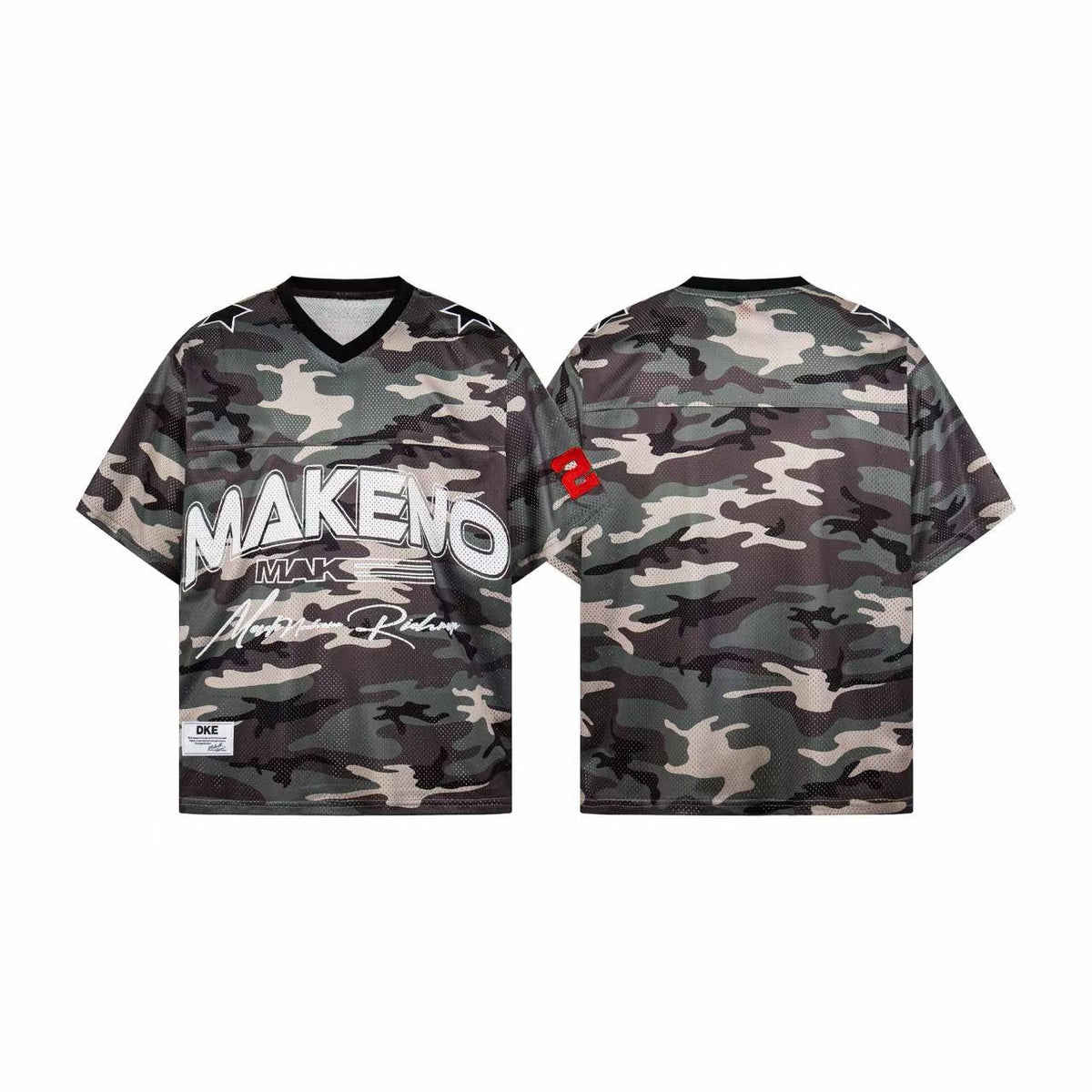 Madxmarx Camo Mesh Football Tee