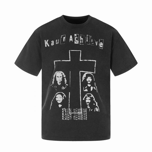 Camiseta vintage con gráfico de cruz de Madxmarx - M / Negro
