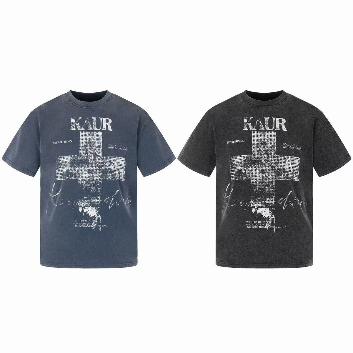 Madxmarx Washed Cross Graphic Tee