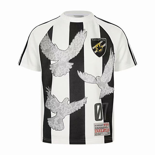 Madxmarx Striped Graphic Jersey Tee - S / As Shown