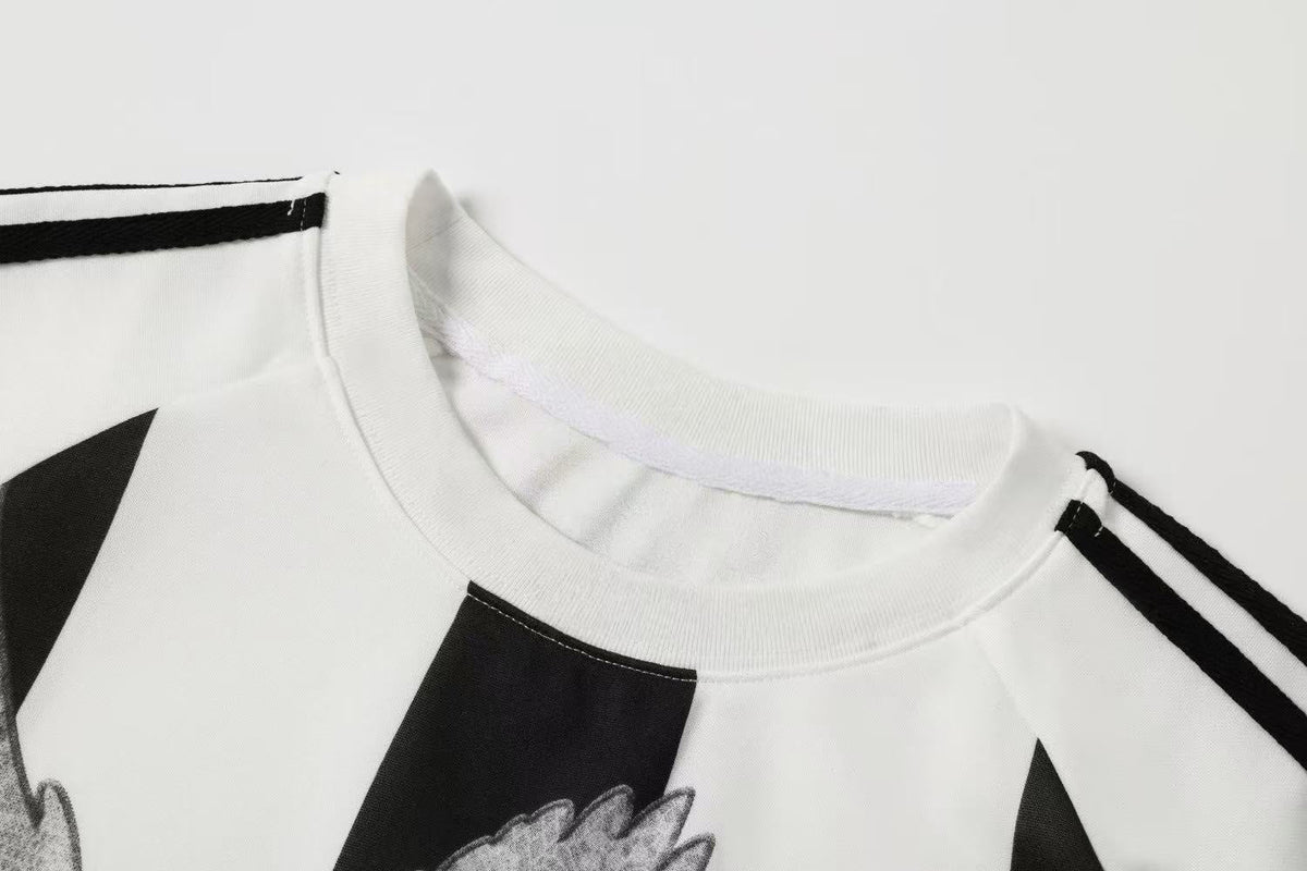 Madxmarx Striped Graphic Jersey Tee