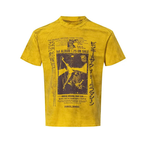 Madxmarx Vintage Graphic Washed Tee - S / Yellow