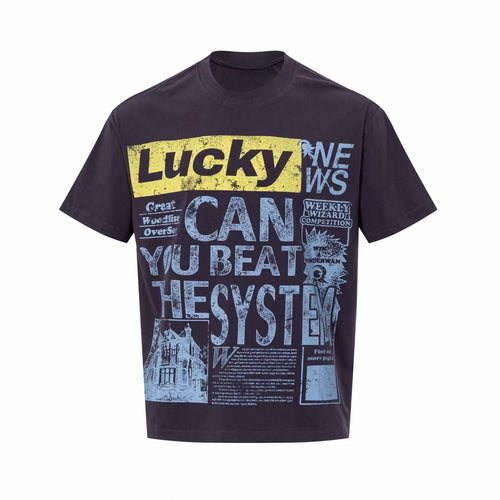 Madxmarx Lucky System Grafik-T-Shirt - S / Lila