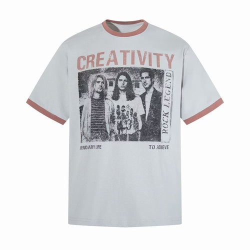 Madxmarx Creativity Ringer Tee - M / Grey