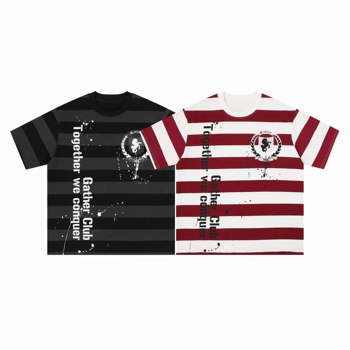 Madxmarx Striped Graphic Tee